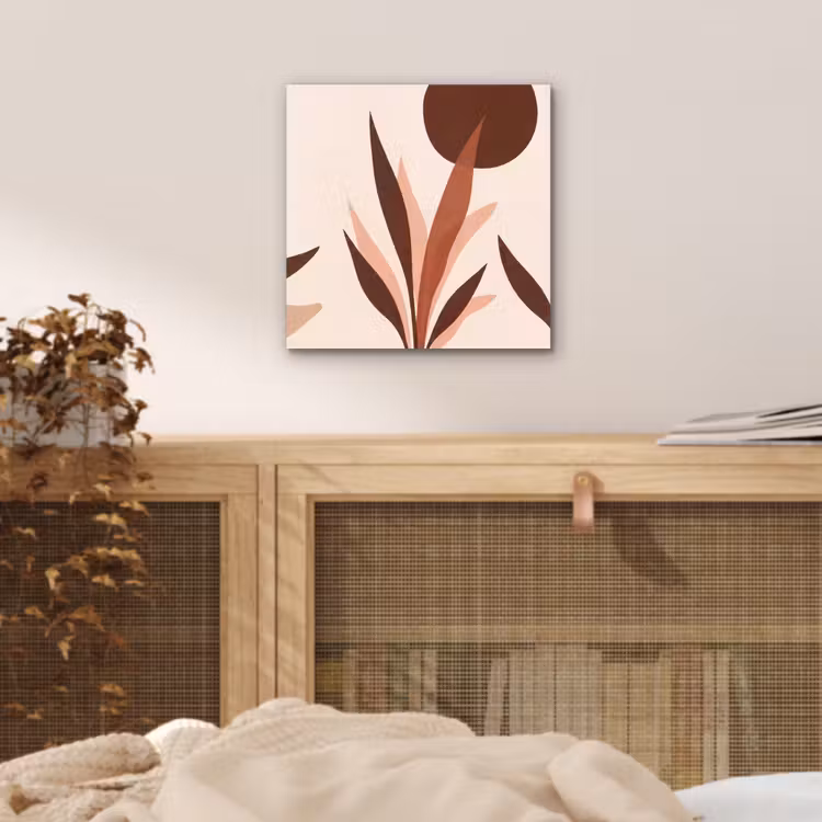 Aluminium schilderij - Planten - Abstract - Natuur - Bruin — 4