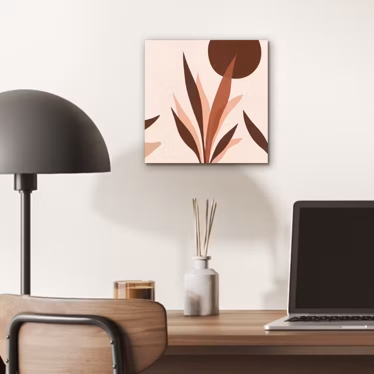 Aluminium schilderij - Planten - Abstract - Natuur - Bruin — 6
