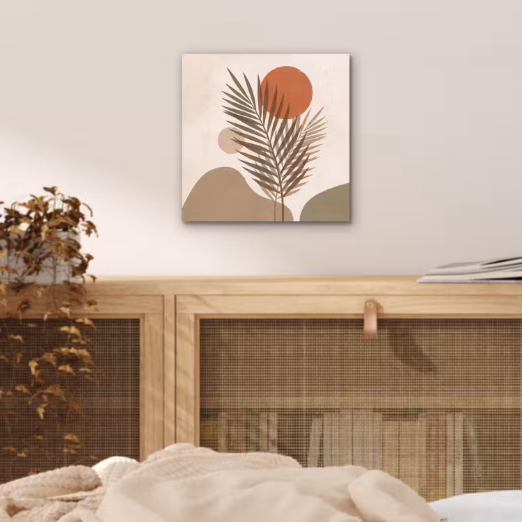 Aluminium schilderij - Planten - Bladeren - Abstract - Modern - Beige — 4