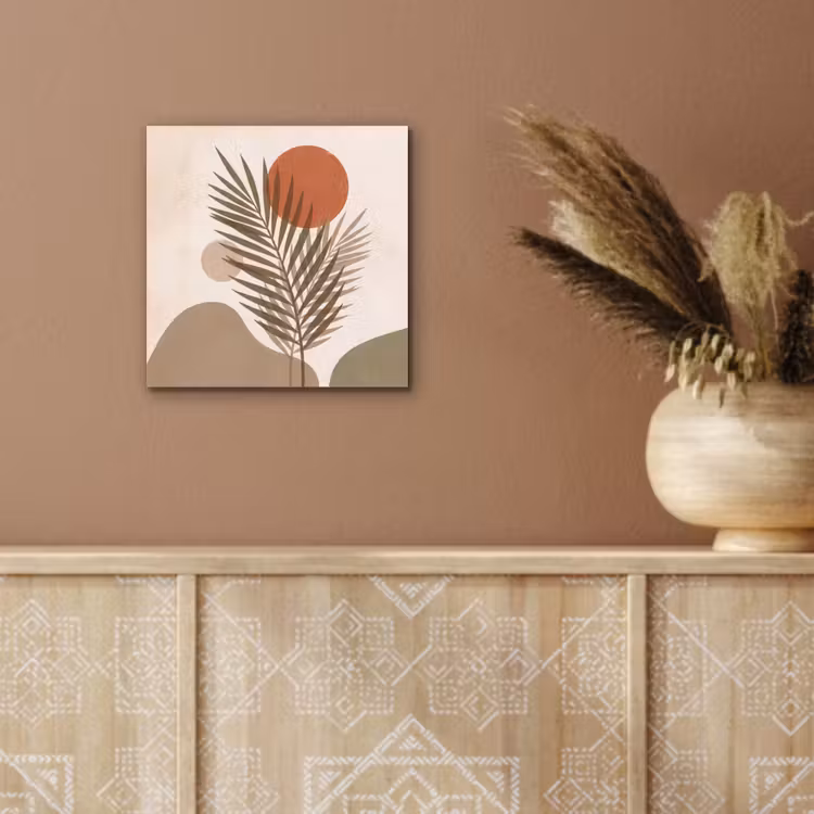 Aluminium schilderij - Planten - Bladeren - Abstract - Modern - Beige — 5
