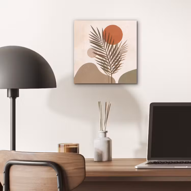 Aluminium schilderij - Planten - Bladeren - Abstract - Modern - Beige — 6