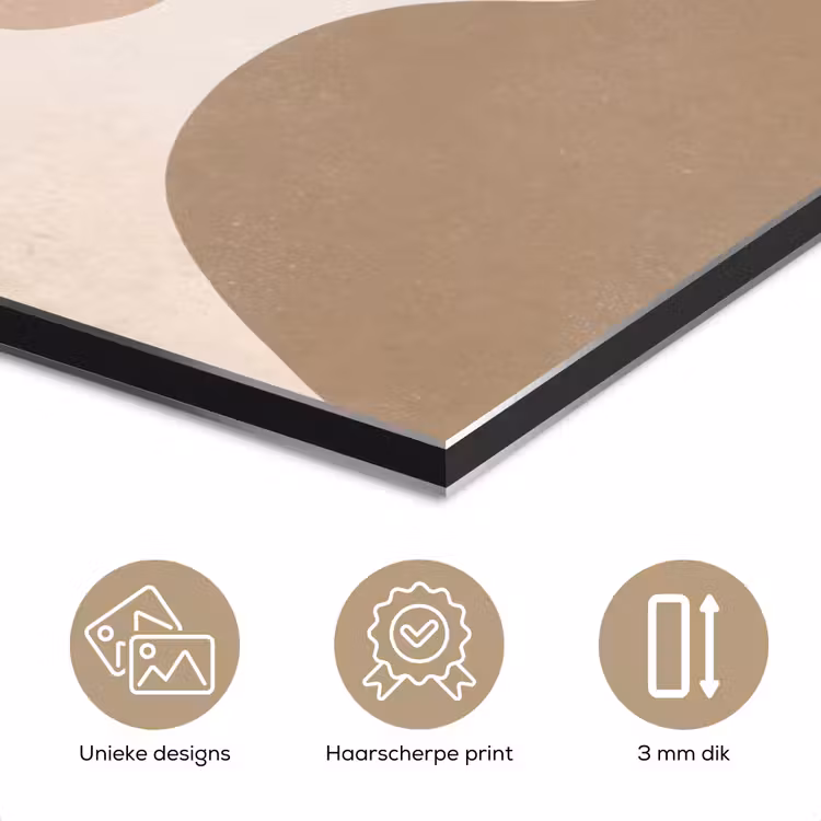 Aluminium schilderij - Planten - Bladeren - Abstract - Modern - Beige — 7