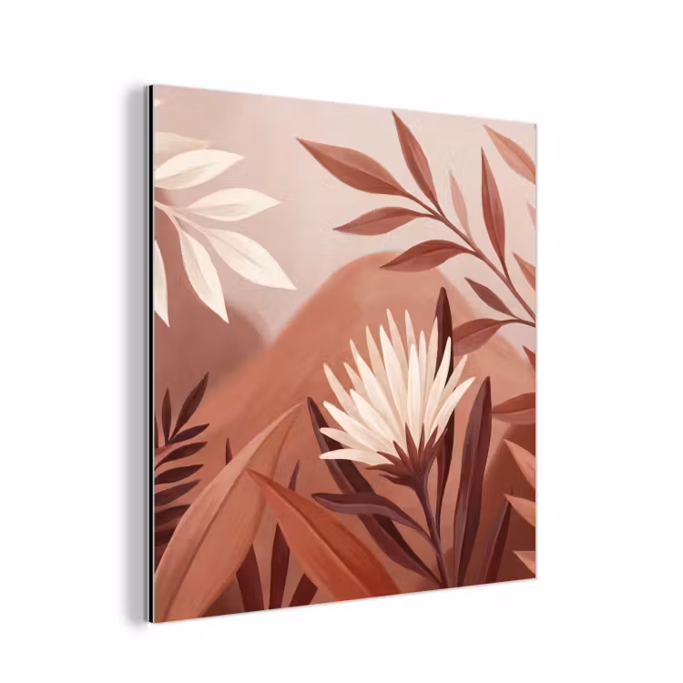 Aluminium schilderij - Planten - Bladeren - Botanisch - Modern - Bruin — 1