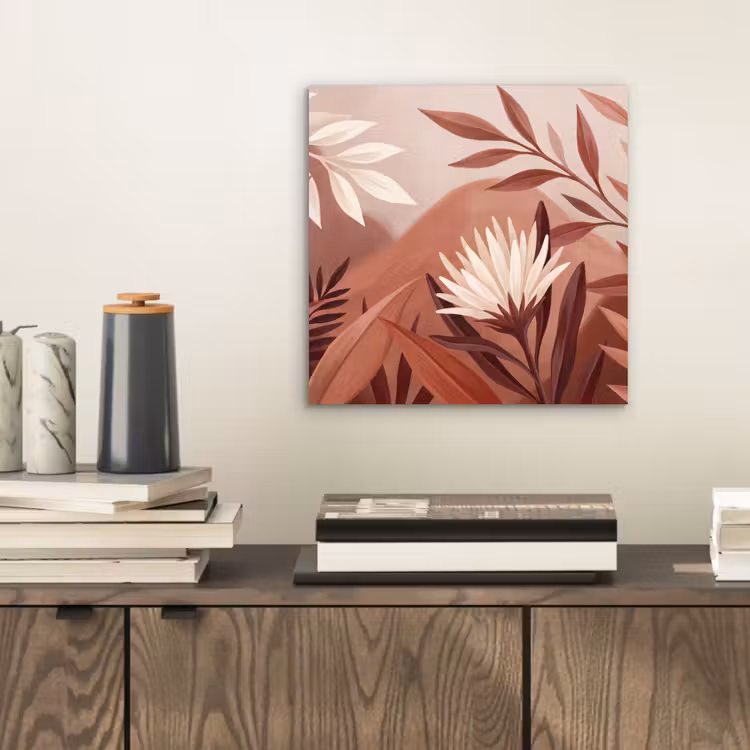 Aluminium schilderij - Planten - Bladeren - Botanisch - Modern - Bruin — 2