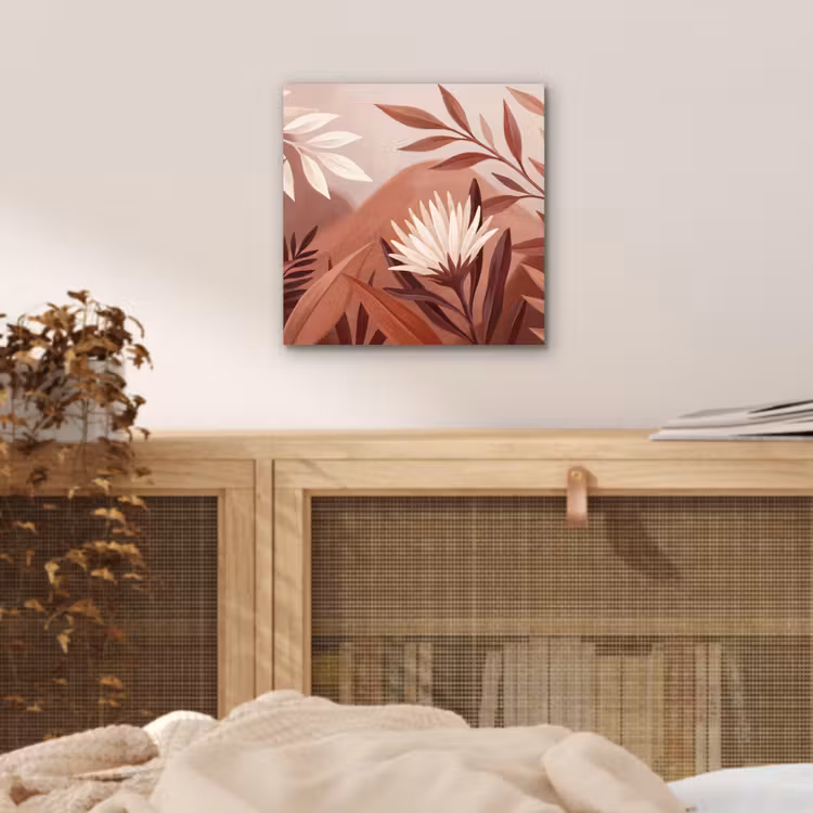 Aluminium schilderij - Planten - Bladeren - Botanisch - Modern - Bruin — 4