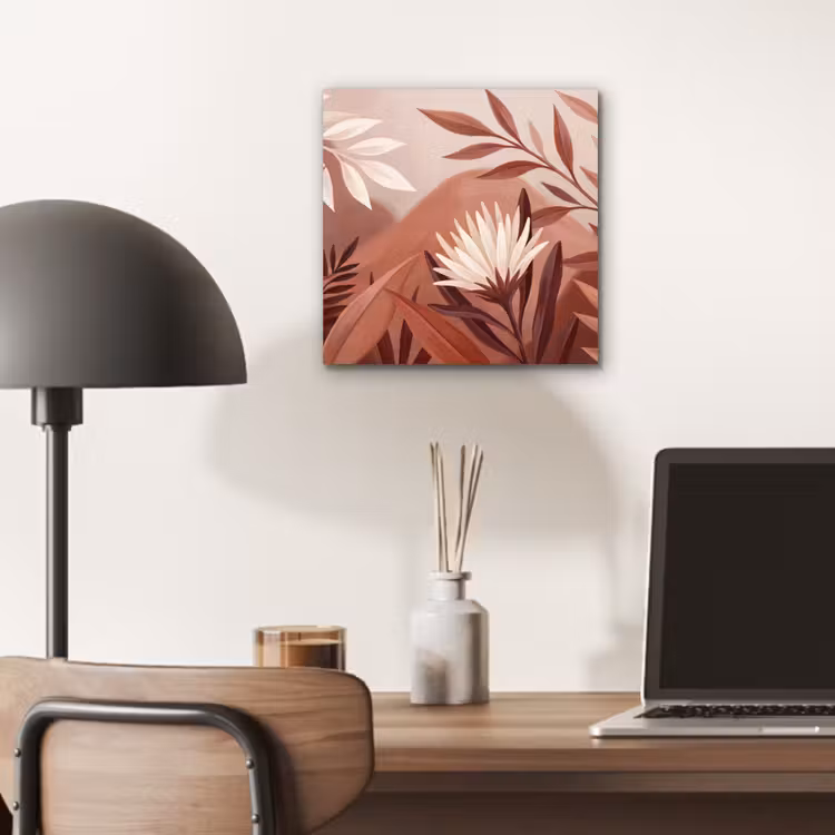 Aluminium schilderij - Planten - Bladeren - Botanisch - Modern - Bruin — 6