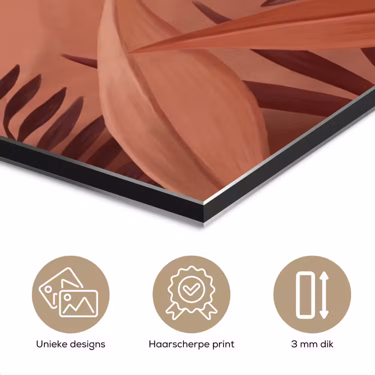 Aluminium schilderij - Planten - Bladeren - Botanisch - Modern - Bruin — 7