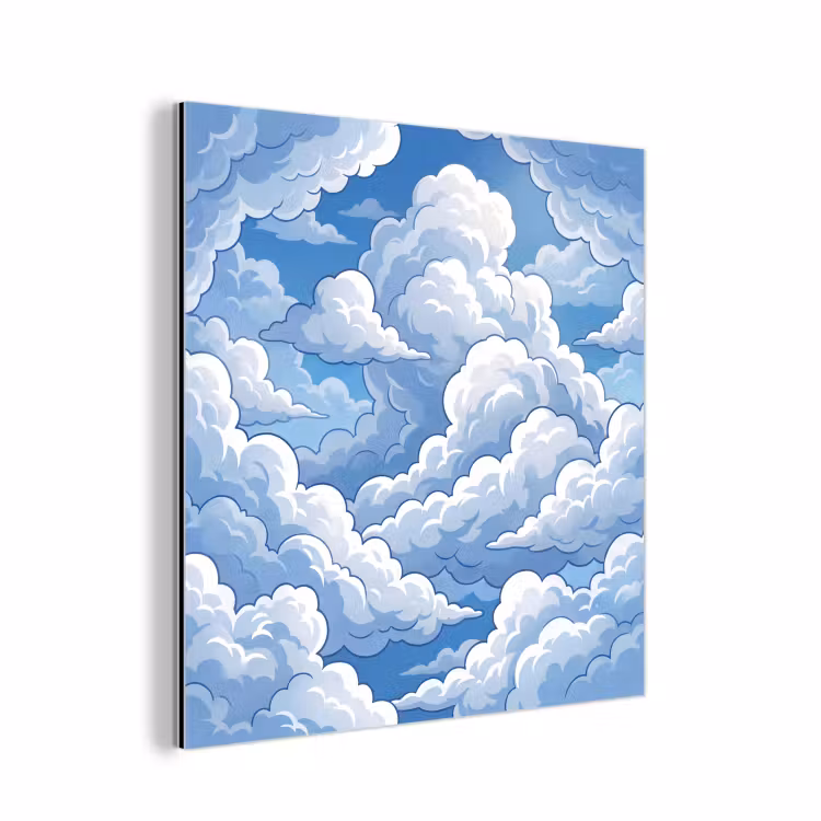 Aluminium schilderij - Wolken - Hemel - Abstract - Wit — 1