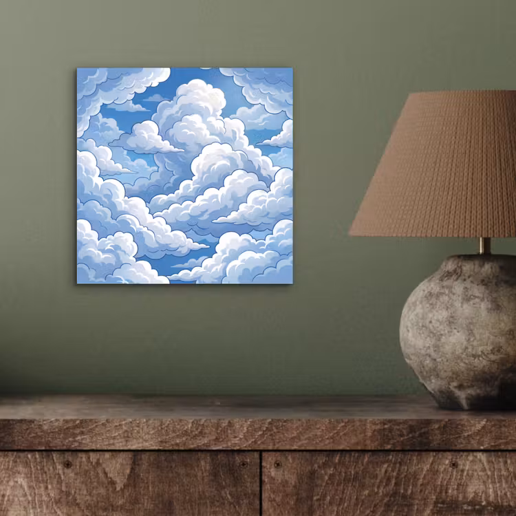 Aluminium schilderij - Wolken - Hemel - Abstract - Wit — 3