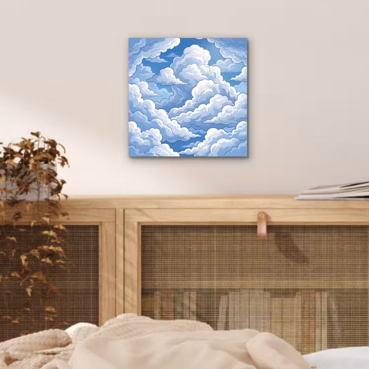Aluminium schilderij - Wolken - Hemel - Abstract - Wit — 4