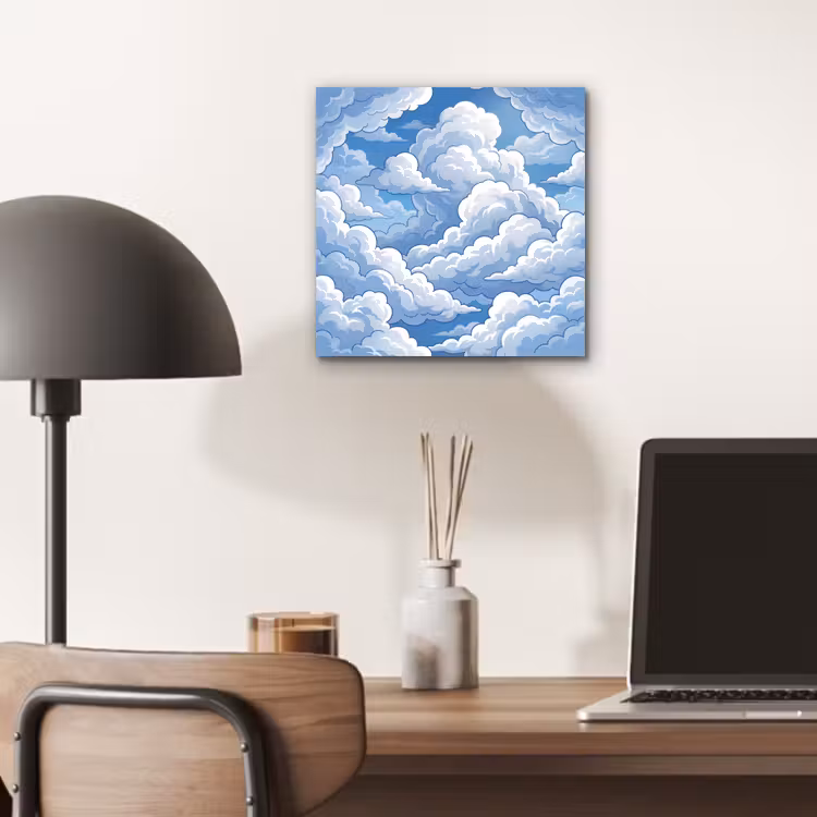 Aluminium schilderij - Wolken - Hemel - Abstract - Wit — 6