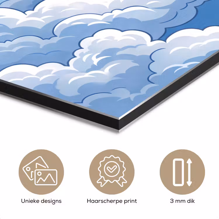 Aluminium schilderij - Wolken - Hemel - Abstract - Wit — 7