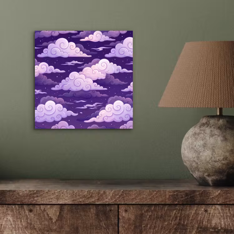 Aluminium schilderij - Wolken - Nacht - Natuur - Abstract - Paars — 3