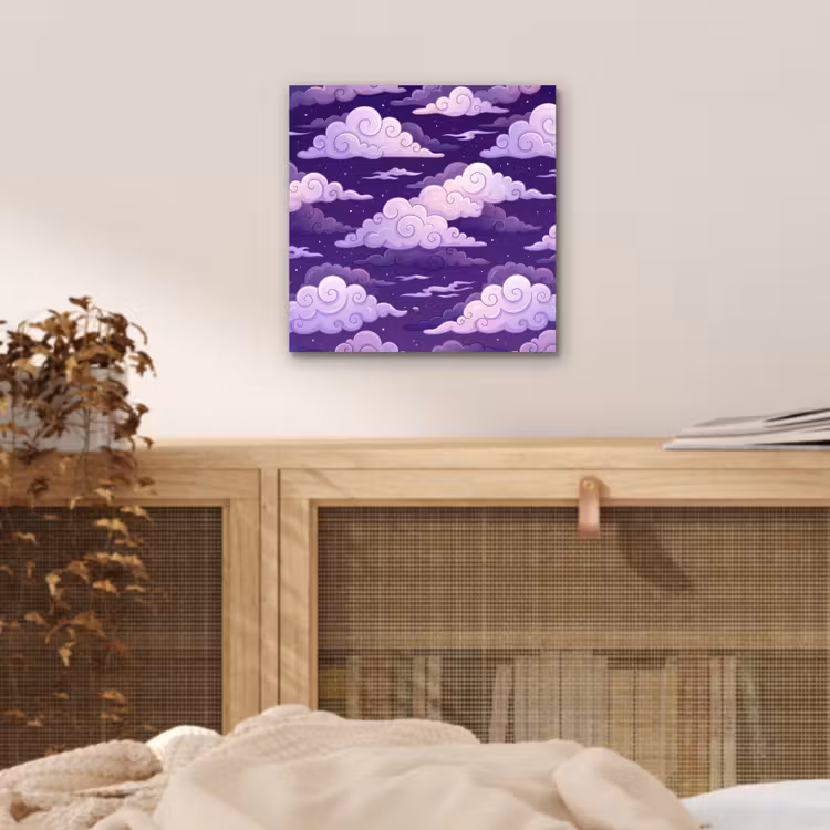 Aluminium schilderij - Wolken - Nacht - Natuur - Abstract - Paars — 4