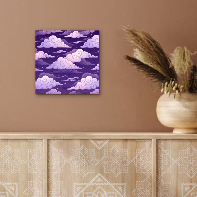Aluminium schilderij - Wolken - Nacht - Natuur - Abstract - Paars — 5
