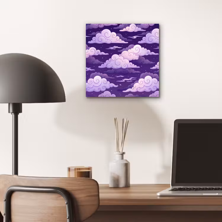 Aluminium schilderij - Wolken - Nacht - Natuur - Abstract - Paars — 6