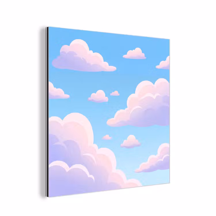 Aluminium schilderij - Wolken - Roze - Blauw - Natuur - Modern — 1