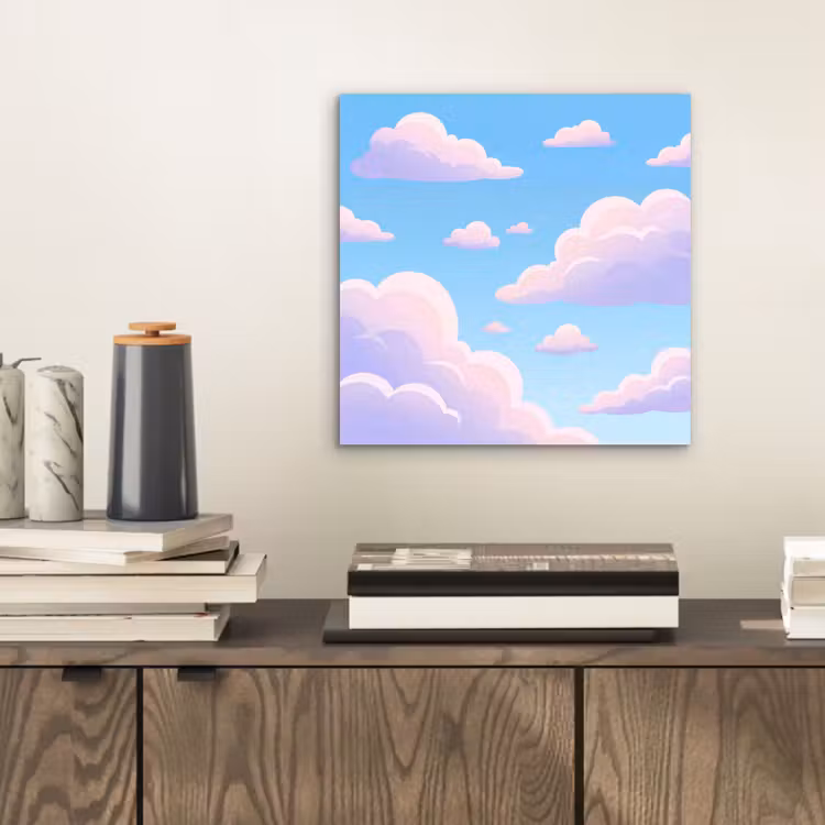 Aluminium schilderij - Wolken - Roze - Blauw - Natuur - Modern — 2