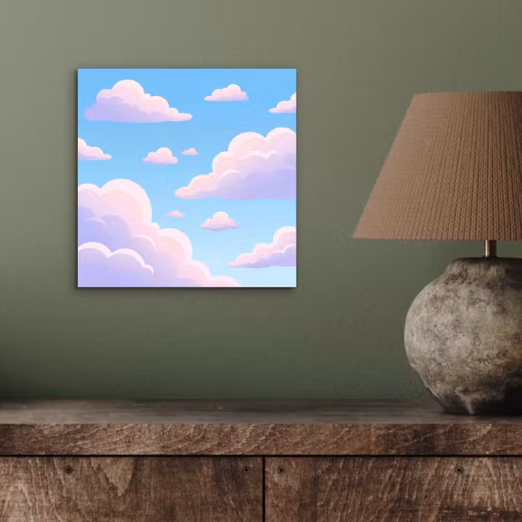 Aluminium schilderij - Wolken - Roze - Blauw - Natuur - Modern — 3