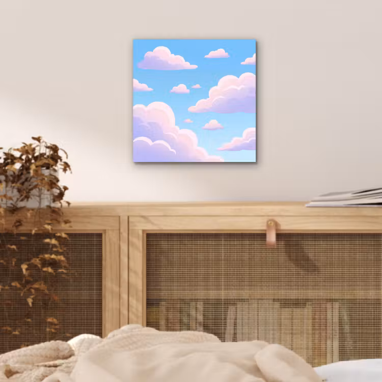 Aluminium schilderij - Wolken - Roze - Blauw - Natuur - Modern — 4