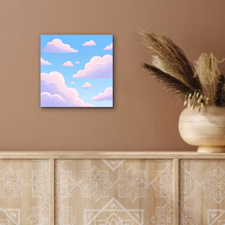 Aluminium schilderij - Wolken - Roze - Blauw - Natuur - Modern — 5