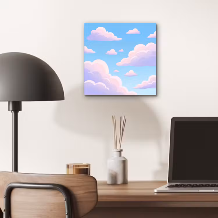 Aluminium schilderij - Wolken - Roze - Blauw - Natuur - Modern — 6