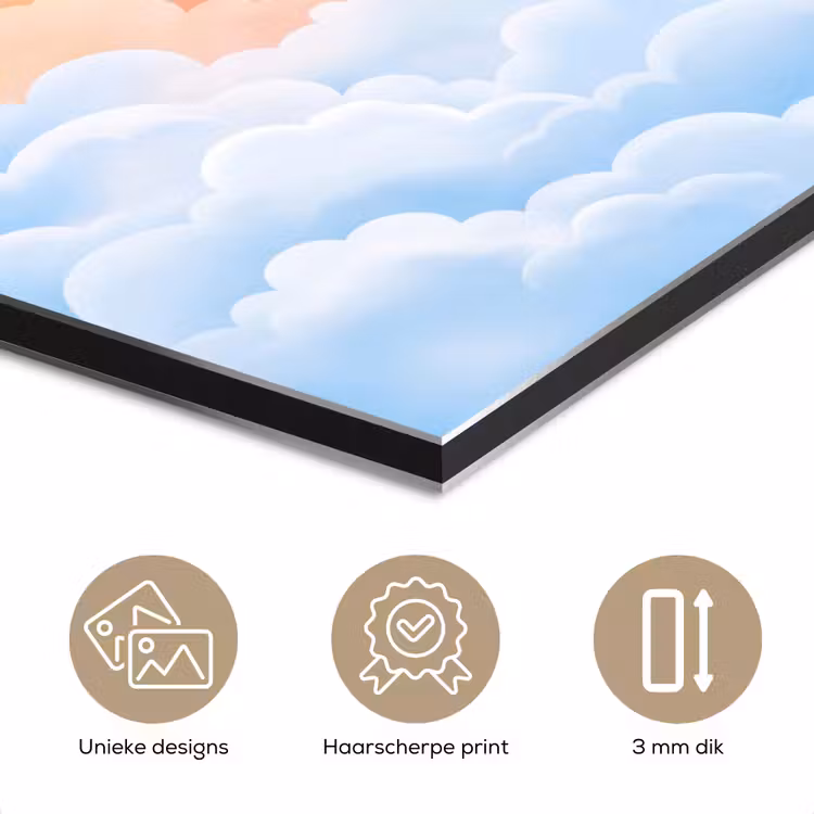 Aluminium schilderij - Zon - Vogels - Lucht - Natuur - Geel — 7