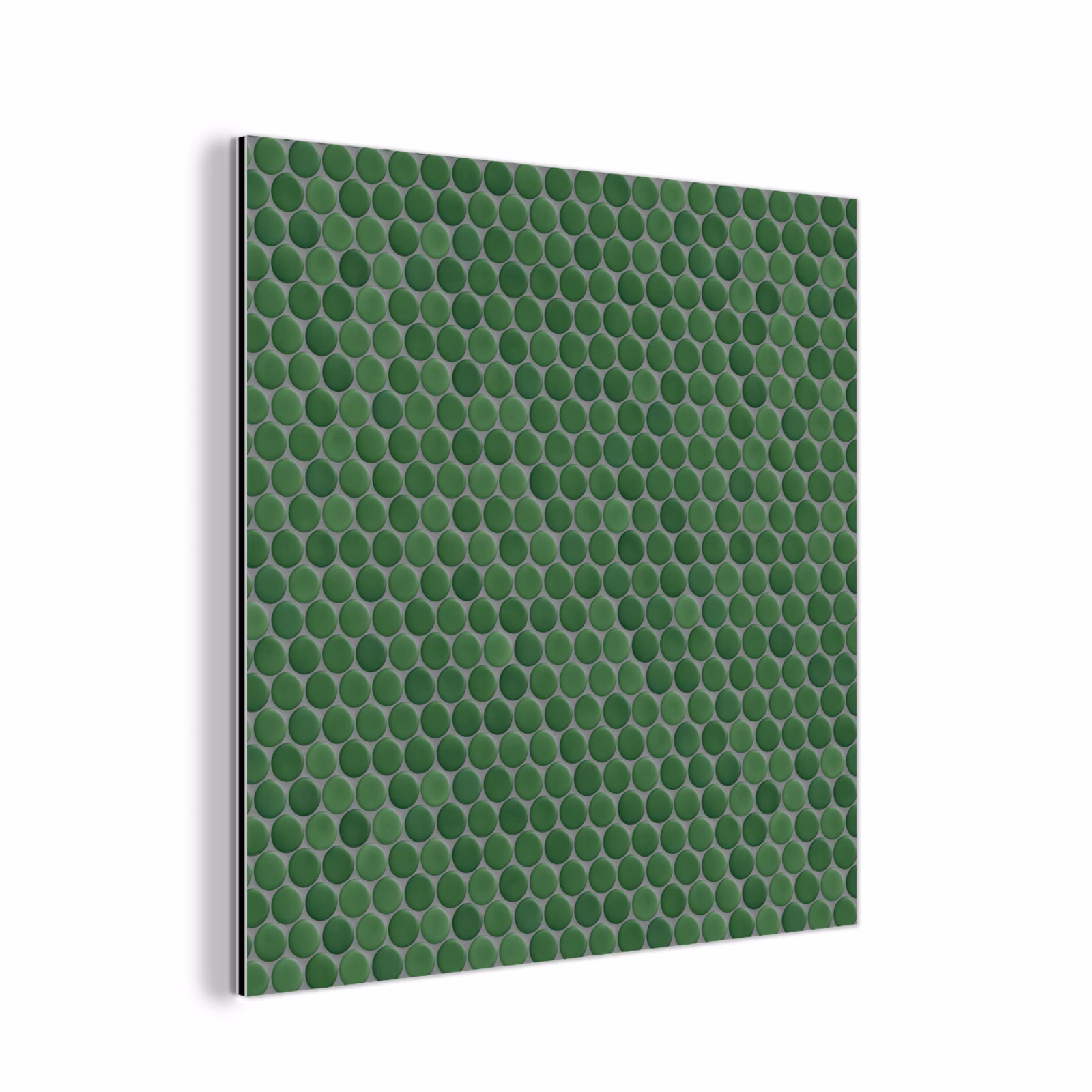 Aluminium schilderij - Penny - Mozaïek - Bosgroen - Green — 1