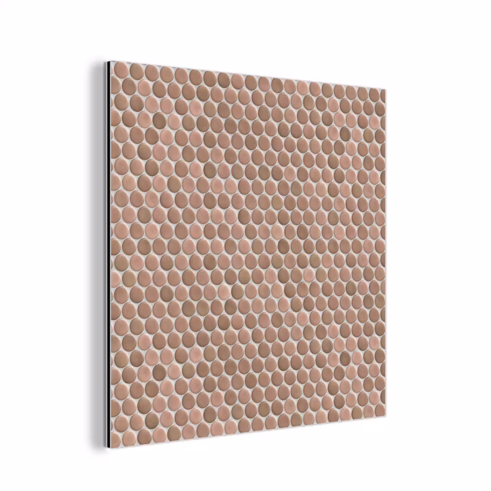 Aluminium schilderij - Penny - Mozaïek - Oudroze - Terracotta — 1