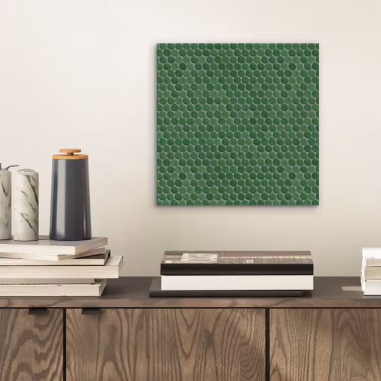 Aluminium schilderij - Penny - Mozaïek - Bosgroen - Green — 2