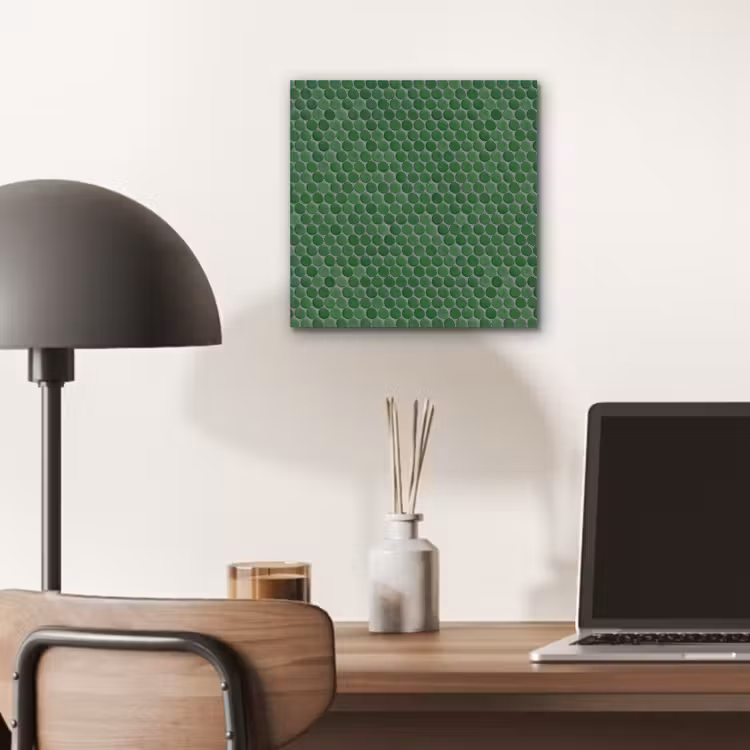 Aluminium schilderij - Penny - Mozaïek - Bosgroen - Green — 6