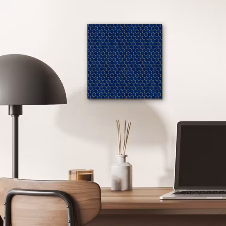 Aluminium schilderij - Penny - Mozaïek - Donkerblauw — 6