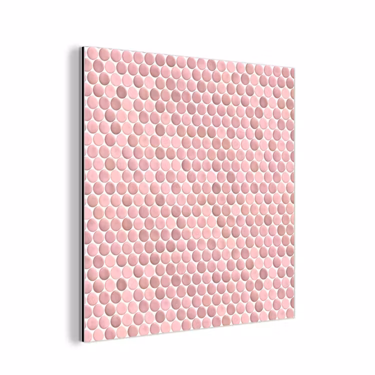 Aluminium schilderij - Penny - Mozaïek - Lichtroze — 1