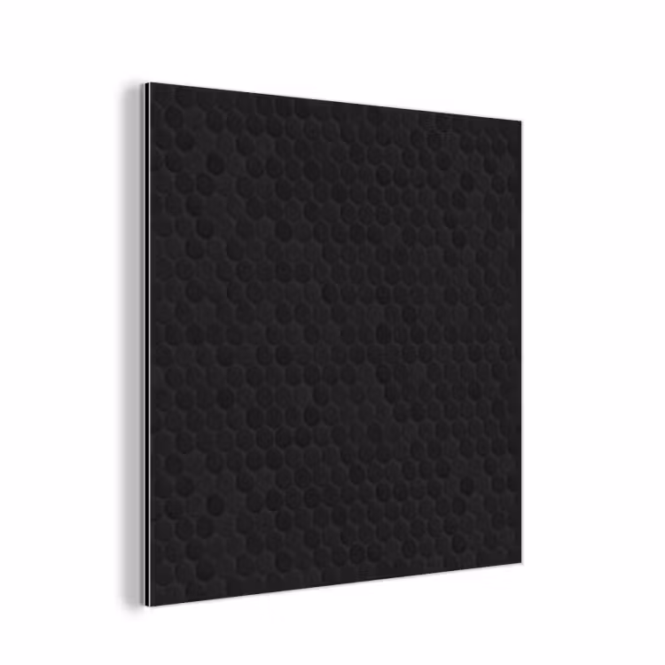 Aluminium schilderij - Penny - Tegel - Mat - Zwart — 1