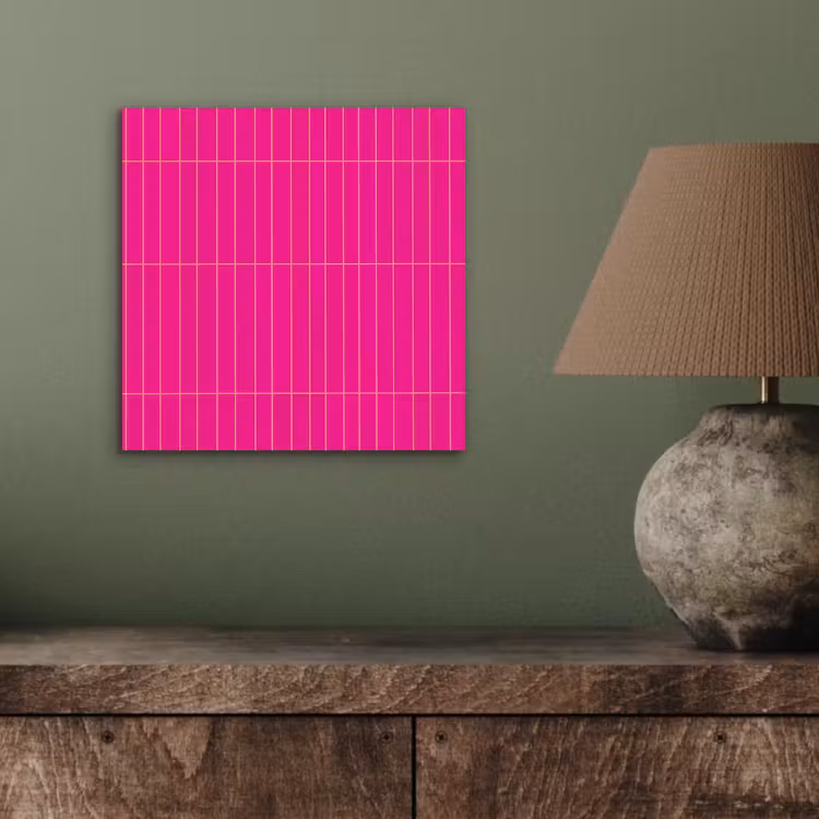 Aluminium schilderij - Patroon - Tegel - Magenta - Roze — 3