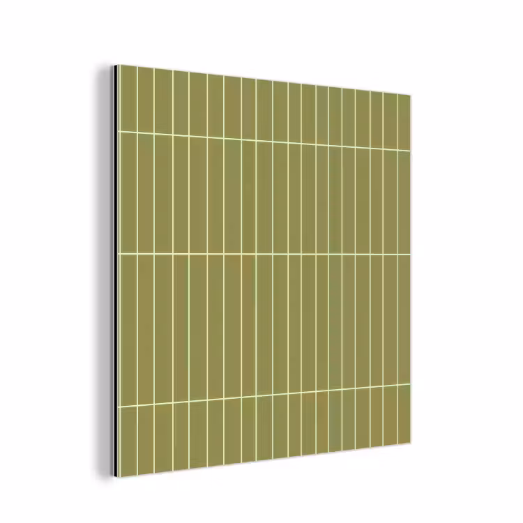 Aluminium schilderij - Verticaal - Wandtegel - Olijfgroen — 1
