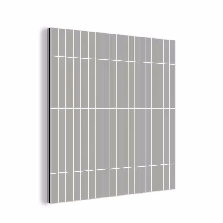 Aluminium schilderij - Wandtegel - Verticaal - Lichtgrijs — 1