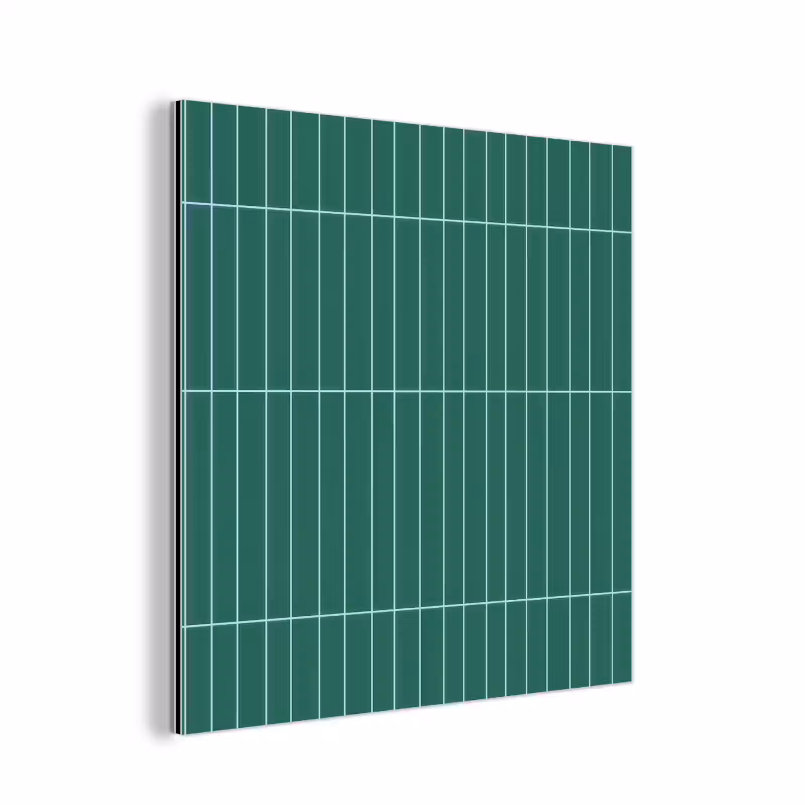 Aluminium schilderij - Patroon - Tegel - Saliegroen — 1
