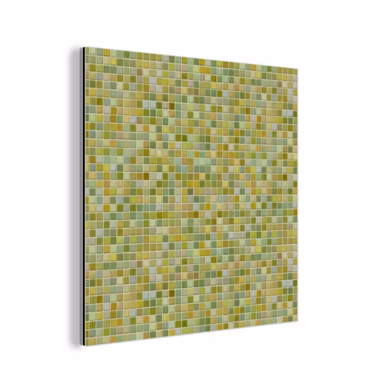 Aluminium schilderij - Mozaïek - Patroon - Groen — 1