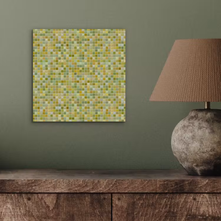 Aluminium schilderij - Mozaïek - Patroon - Groen — 3