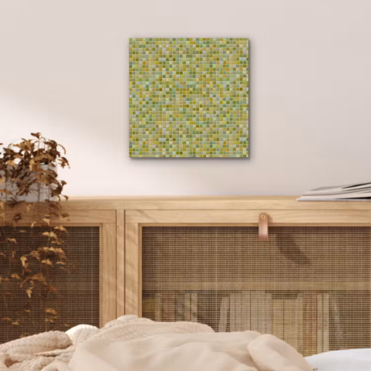 Aluminium schilderij - Mozaïek - Patroon - Groen — 4