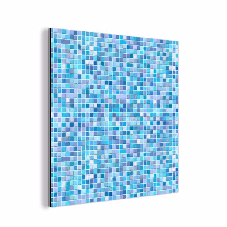 Aluminium schilderij - Mozaïek - Patroon - Turquoise — 1