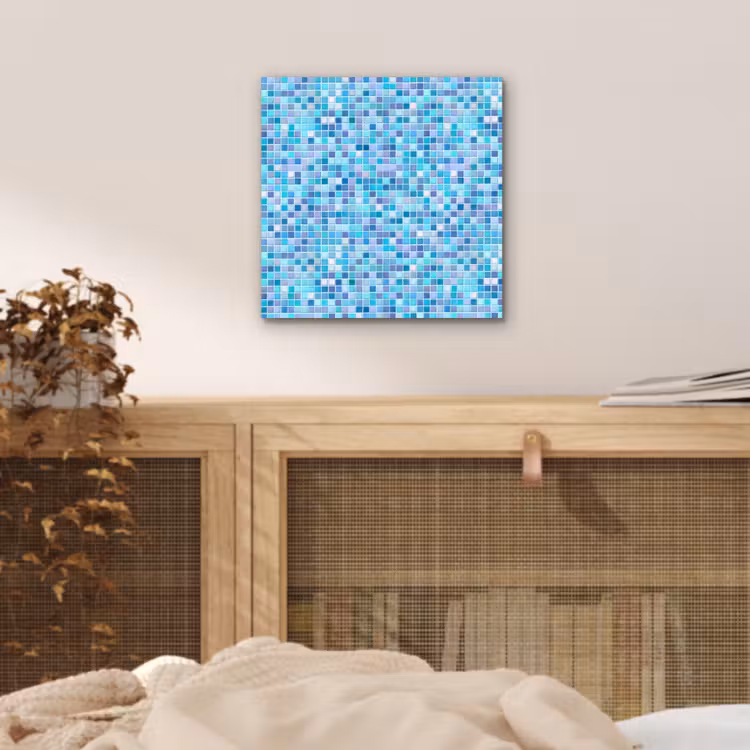 Aluminium schilderij - Mozaïek - Patroon - Turquoise — 4