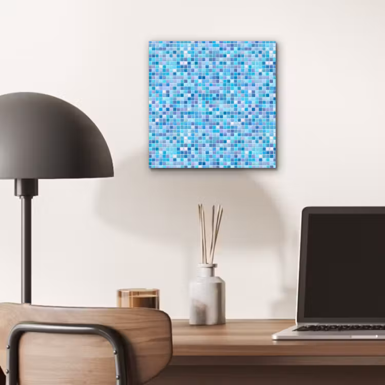 Aluminium schilderij - Mozaïek - Patroon - Turquoise — 6