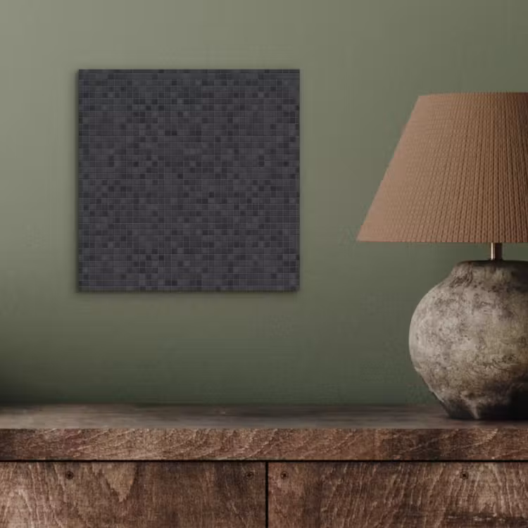 Aluminium schilderij - Mozaïek - Patroon - Zwart — 3