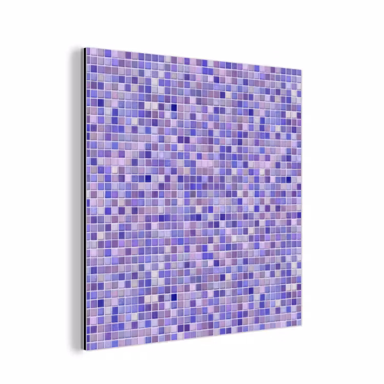Aluminium schilderij - Mozaïek - Tegels - Lila - Amethist — 1