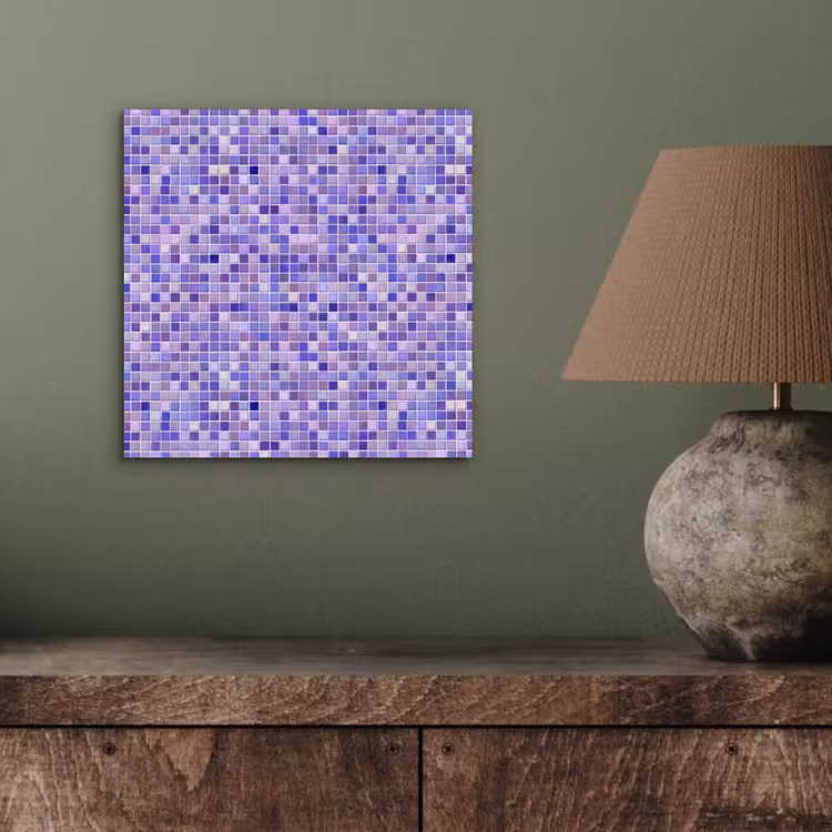 Aluminium schilderij - Mozaïek - Tegels - Lila - Amethist — 3