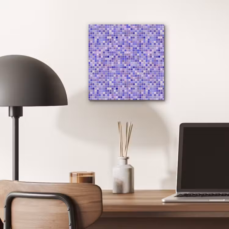 Aluminium schilderij - Mozaïek - Tegels - Lila - Amethist — 6