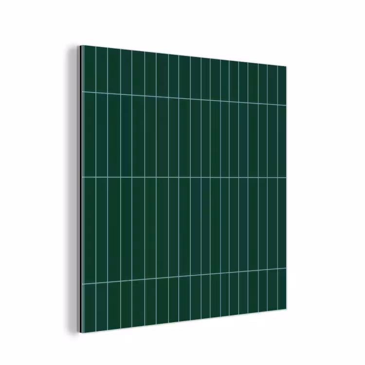 Aluminium schilderij - Patroon - Tegels - Donkergroen — 1