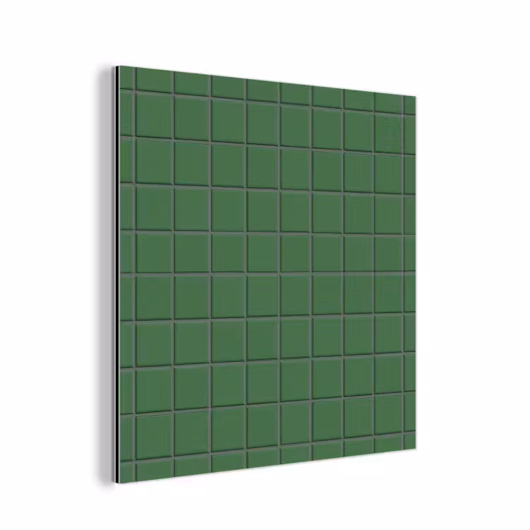 Aluminium schilderij - Patroon - Tegels - Groen — 1